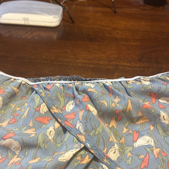 Perfectly Priscilla Blue & Orange Blouse Size S - Picture 10 of 15